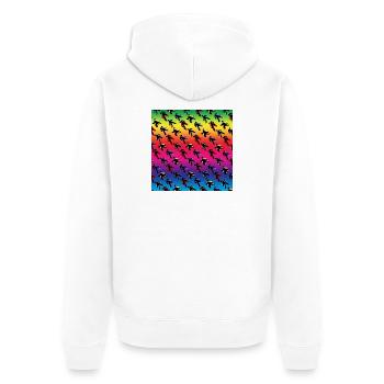 Dancers - Unisex Premium Organic Zip Hoodie - white - Back - Thijin (182cm)
