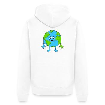 Terre Mélancolique Illustration - Veste à capuche bio Premium Unisexe - blanc - Dos - Thijin (182cm)