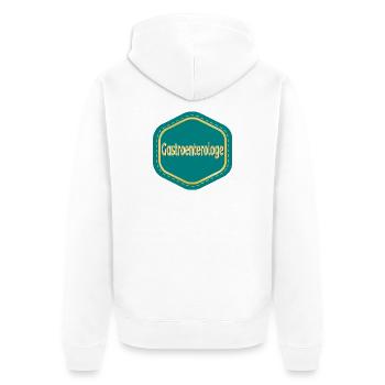 Innere Medizin Facharzt Gastroenterologe - Unisex Premium Bio Zip Hoodie - Weiß - Hinten - Thijin (182cm)