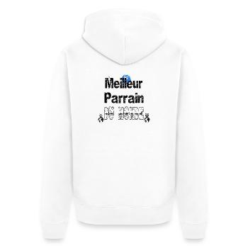 Meilleur Parrain du Monde - Veste à capuche bio Premium Unisexe - blanc - Dos - Thijin (182cm)