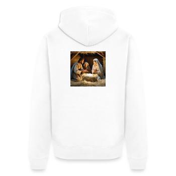 catholique, Jésus Christ, messe, chrétien - Veste à capuche bio Premium Unisexe - blanc - Dos - Thijin (182cm)