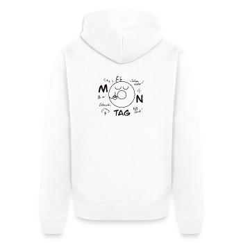 Monday Blues - Unisex Premium Organic Zip Hoodie - white - Back - Thijin (182cm)