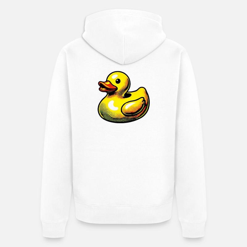Caneton Canard Canard Canard - Veste à capuche bio Premium Unisexe - blanc