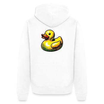 Duckling Duck Duck Duck - Unisex Premium Organic Zip Hoodie - white - Back - Thijin (182cm)