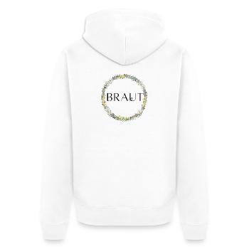 L’équipe de la mariée ! Couronne de fleurs personnalisable - Veste à capuche bio Premium Unisexe - blanc - Dos - Thijin (182cm)