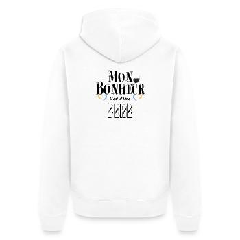 Mon Bonheur C'est d'Etre Père - Veste à capuche bio Premium Unisexe - blanc - Dos - Thijin (182cm)