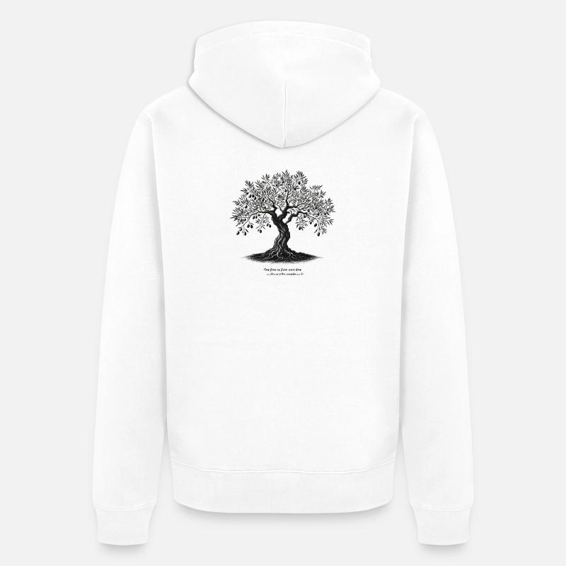 Olivier - Veste à capuche bio Premium Unisexe - blanc