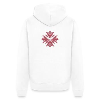Divine dove of peace - Unisex Premium Organic Zip Hoodie - white - Back - Thijin (182cm)