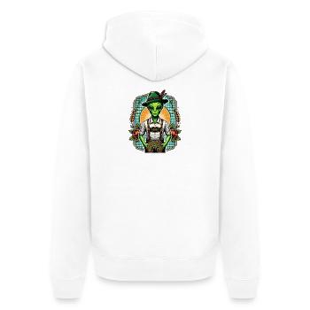 Étranger bavarois - Veste à capuche bio Premium Unisexe - blanc - Dos - Thijin (182cm)