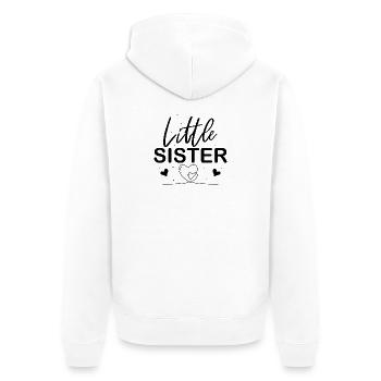 Kleine Schwester - Unisex Premium Bio Zip Hoodie - Weiß - Hinten - Thijin (182cm)