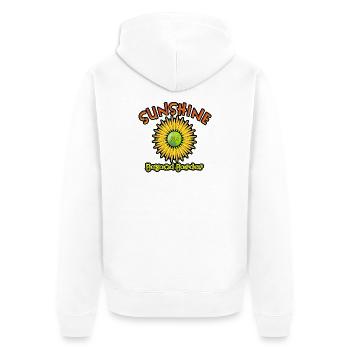 Sunshine Beyond Borders T-Shirt Design - Unisex Premium Organic Zip Hoodie - white - Back - Thijin (182cm)