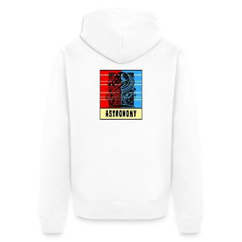 Kosmisches Universum Retro Style - Unisex Premium Bio Zip Hoodie - Weiß - Hinten - Thijin (182cm)