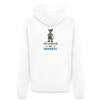 Bavarian kangaroo - Unisex Premium Organic Zip Hoodie - white - Back - Thijin (182cm)