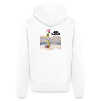 Canary Islands - Melodic sound at the rushing sea - Unisex Premium Organic Zip Hoodie - white - Back - Thijin (182cm)