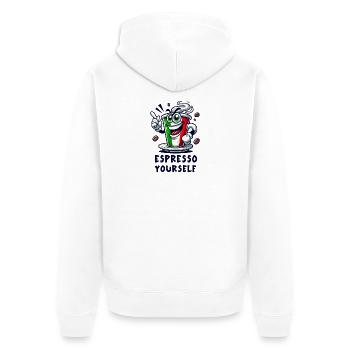 Espresso Italiano / Café Design - Veste à capuche bio Premium Unisexe - blanc - Dos - Thijin (182cm)