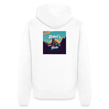 Rebel s Ride - Veste à capuche bio Premium Unisexe - blanc - Dos - Thijin (182cm)