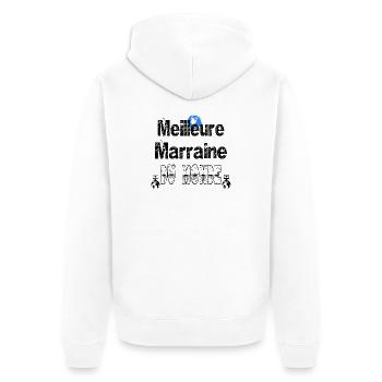 Meilleure Marraine du Monde - Veste à capuche bio Premium Unisexe - blanc - Dos - Thijin (182cm)