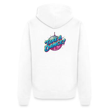 Take a Dance - Unisex Premium Organic Zip Hoodie - white - Back - Thijin (182cm)