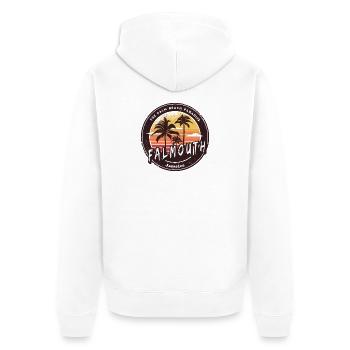 Falmouth Jamaica – The Palm Beach Paradise - Unisex Premium Organic Zip Hoodie - white - Back - Thijin (182cm)