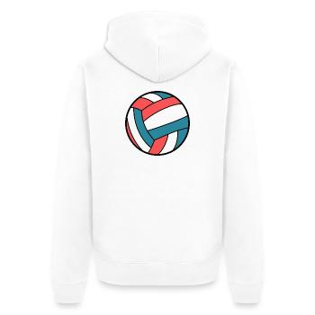 Couleurs Waterpolo - Veste à capuche bio Premium Unisexe - blanc - Dos - Thijin (182cm)