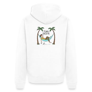 Team Sieste - Hamac & Farniente - Veste à capuche bio Premium Unisexe - blanc - Dos - Thijin (182cm)