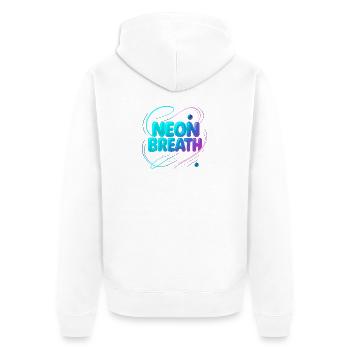Neon Breath - Unisex Premium Bio Zip Hoodie - Weiß - Hinten - Thijin (182cm)