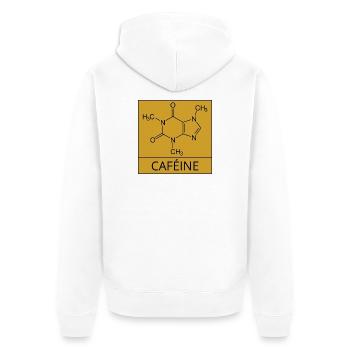 molécule de caféine - Veste à capuche bio Premium Unisexe - blanc - Dos - Thijin (182cm)
