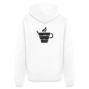 Café. Tout de suite. Maintenant. - Veste à capuche bio Premium Unisexe - blanc - Dos - Thijin (182cm)