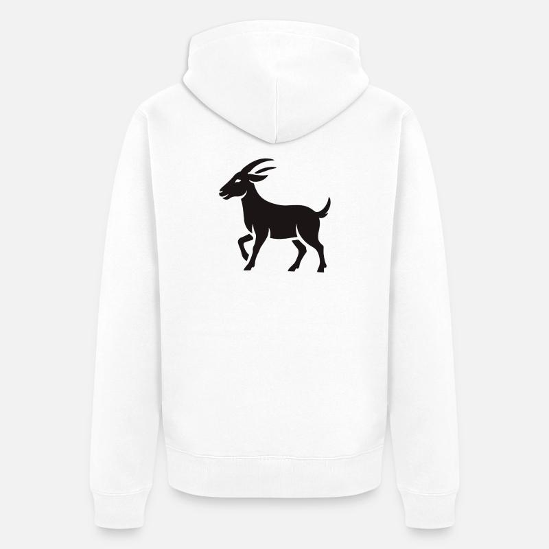 Bouc - Veste à capuche bio Premium Unisexe - blanc