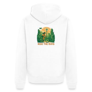 Chevauchez les Rays - Veste à capuche bio Premium Unisexe - blanc - Dos - Thijin (182cm)