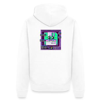 Floppy Neon Cry 1994 - Unisex Premium Bio Zip Hoodie - Weiß - Hinten - Thijin (182cm)