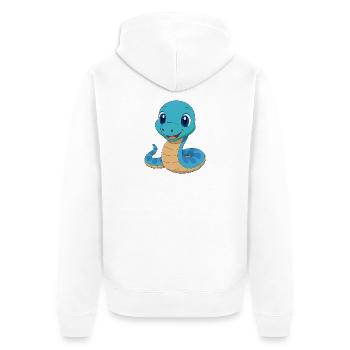 Bébé serpent boa - Veste à capuche bio Premium Unisexe - blanc - Dos - Thijin (182cm)