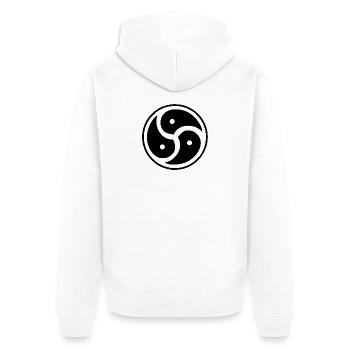 Power & Pride – Triskelion Design - Unisex Premium Organic Zip Hoodie - white - Back - Thijin (182cm)