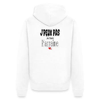 J'Peux Pas Je suis Marraine - Veste à capuche bio Premium Unisexe - blanc - Dos - Thijin (182cm)