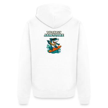 Un requin des surfs totalement charmant - Veste à capuche bio Premium Unisexe - blanc - Dos - Thijin (182cm)
