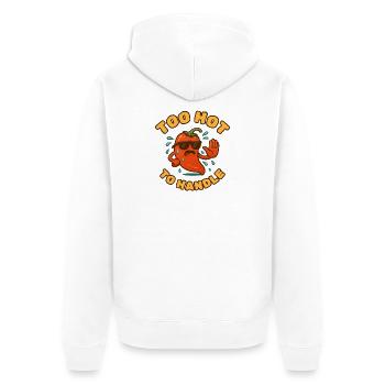 Too Hot to Handle Chili - Unisex Premium Organic Zip Hoodie - white - Back - Thijin (182cm)