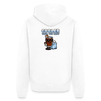 Figurine Coca avec glace et lunettes de soleil - Veste à capuche bio Premium Unisexe - blanc - Dos - Thijin (182cm)