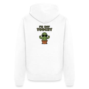 Cactus avec lunettes de soleil – Je ne suis pas susceptible - Veste à capuche bio Premium Unisexe - blanc - Dos - Thijin (182cm)