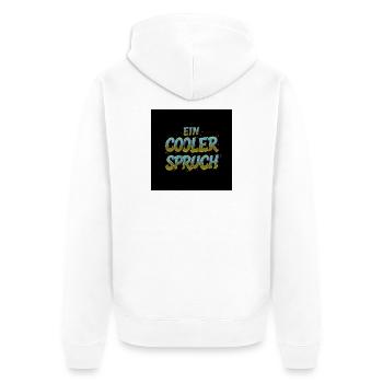 Bunte Sprüche T-Shirt - Unisex Premium Bio Zip Hoodie - Weiß - Hinten - Thijin (182cm)
