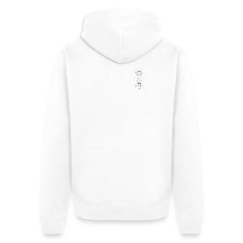 Abstrakte Giraffen Illustration mit einem Herz - Unisex Premium Bio Zip Hoodie - Weiß - Hinten - Thijin (182cm)
