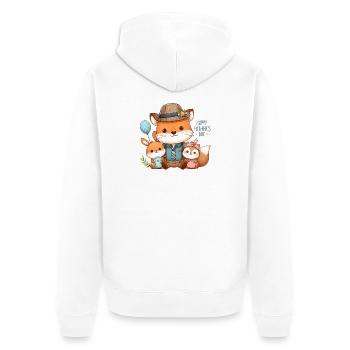 Mignonne fête des pères en famille - Veste à capuche bio Premium Unisexe - blanc - Dos - Thijin (182cm)