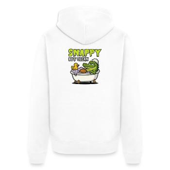 Un scapou dans le jacuzzi - Veste à capuche bio Premium Unisexe - blanc - Dos - Thijin (182cm)