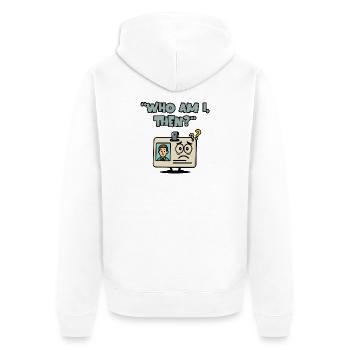 Qui suis-je alors ? - Veste à capuche bio Premium Unisexe - blanc - Dos - Thijin (182cm)