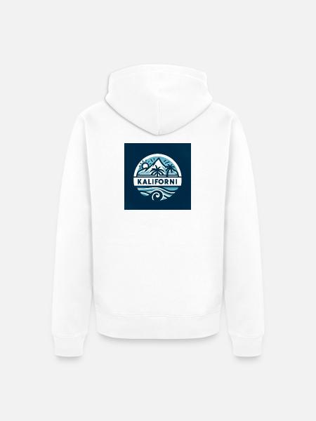 See Thun Bern T-shirt Berge Kaliforni Niesen - Unisex Premium Bio Zip Hoodie - Weiß
