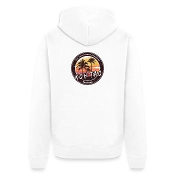 Koh Tao Thailand Vintage Design - Unisex Premium Bio Zip Hoodie - Weiß - Hinten - Thijin (182cm)