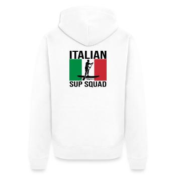 Italian SUP Crew Paddle Shirt - Unisex Premium Organic Zip Hoodie - white - Back - Thijin (182cm)
