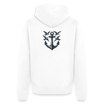 Ancre Seagull - Veste à capuche bio Premium Unisexe - blanc - Dos - Thijin (182cm)