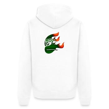 Saudi-Arabien Flagge - Saudi-Arabien - Ninja - Unisex Premium Bio Zip Hoodie - Weiß - Hinten - Thijin (182cm)
