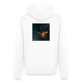 Image d’attaque futuriste de la base aérienne - Veste à capuche bio Premium Unisexe - blanc - Dos - Thijin (182cm)