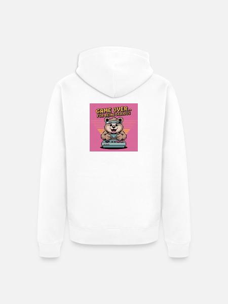 Teddy Bear Gierczak Funny Retro Theme - Unisex Premium Organic Zip Hoodie - white